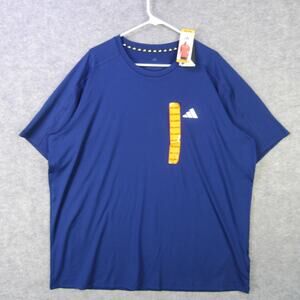 Adidas Shirt Mens 2XL Navy Blue Athletic Performance Tee Short Sleeve Training